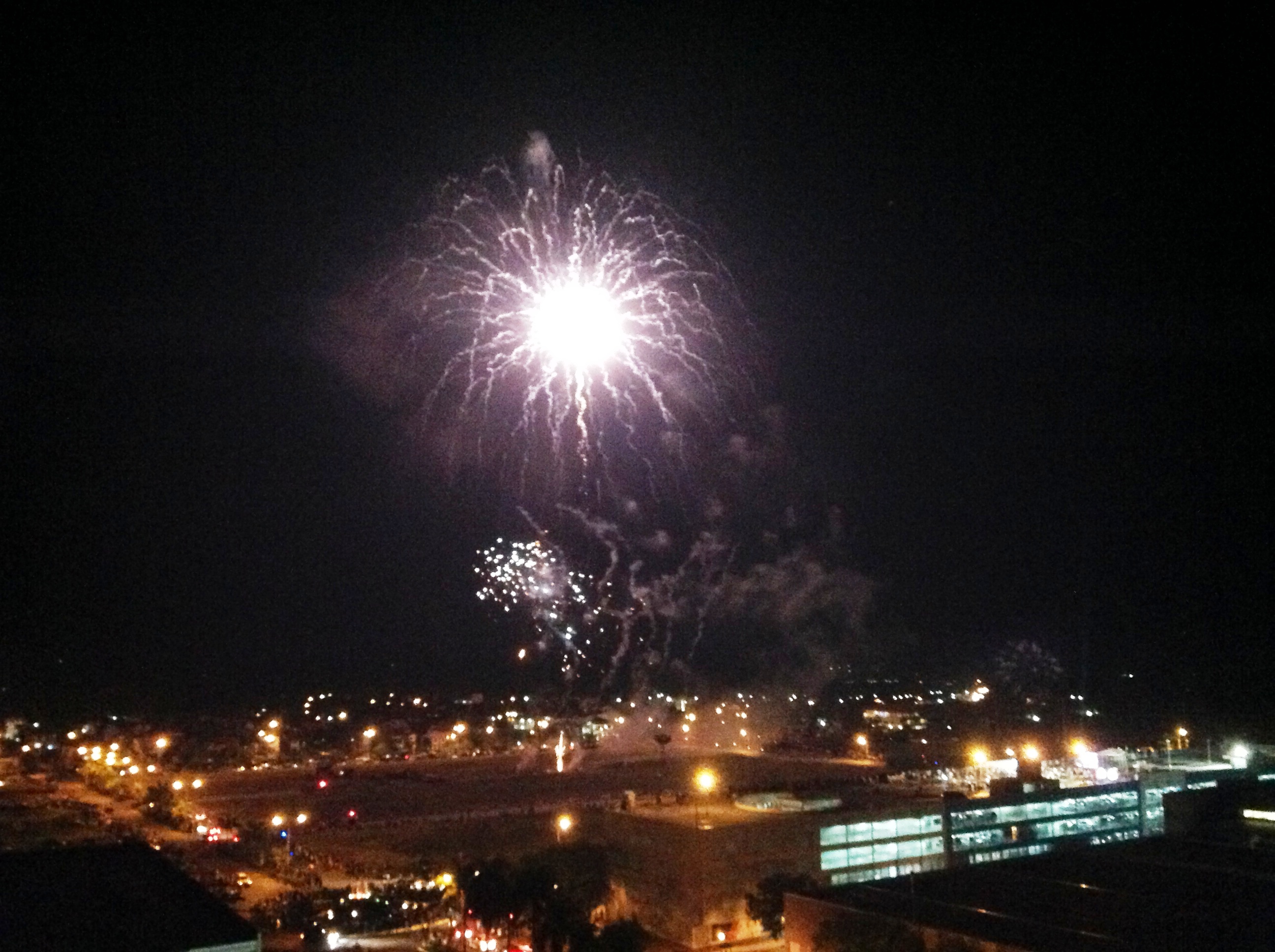 View of Fireworks Show from rooftop of Primavera Residences 21 December 2013