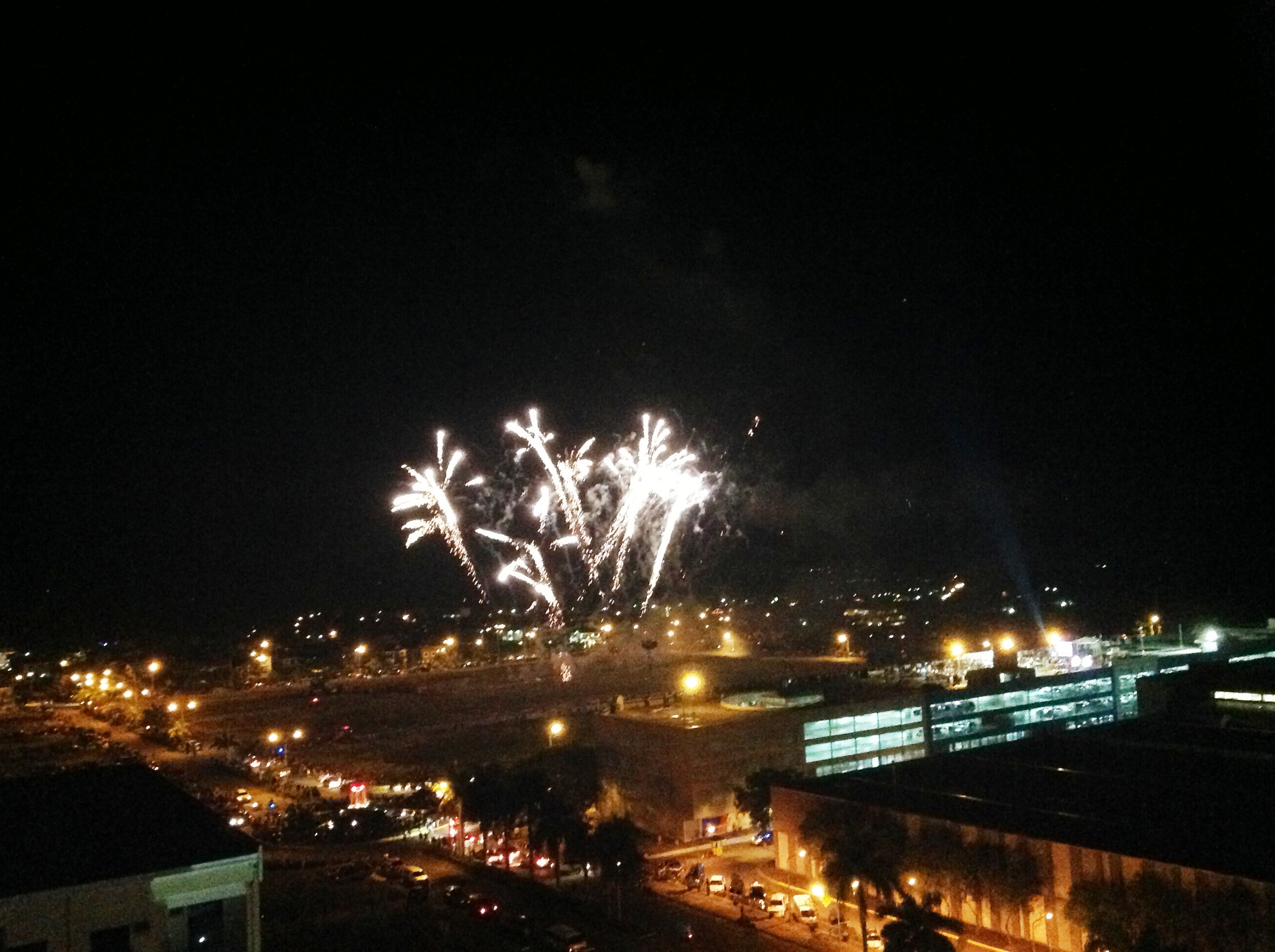 View of Fireworks Show from rooftop of Primavera Residences 21 December 2013